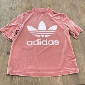 Adidas Velvet Mock Neck Tee
